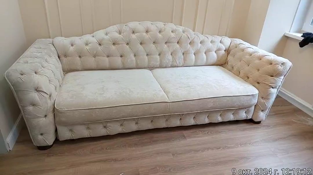 Замена обивки дивана на дому. поселок Володарского