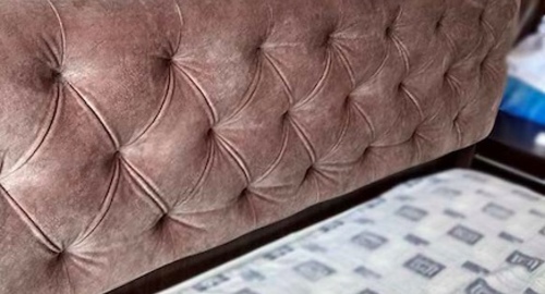 Перетяжка спинки кровати. поселок Володарского